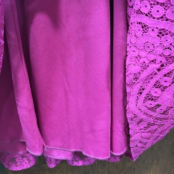 NWT David’s Bridal Studio Berry Lace A Line Midi Dress - Picture 3 of 7